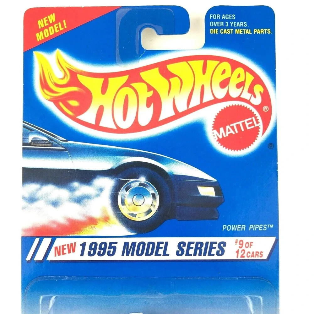 Hot Wheels 1995 Models Series POWER PIPES Car Dark Blue Die Cast 1/64 Scale #349